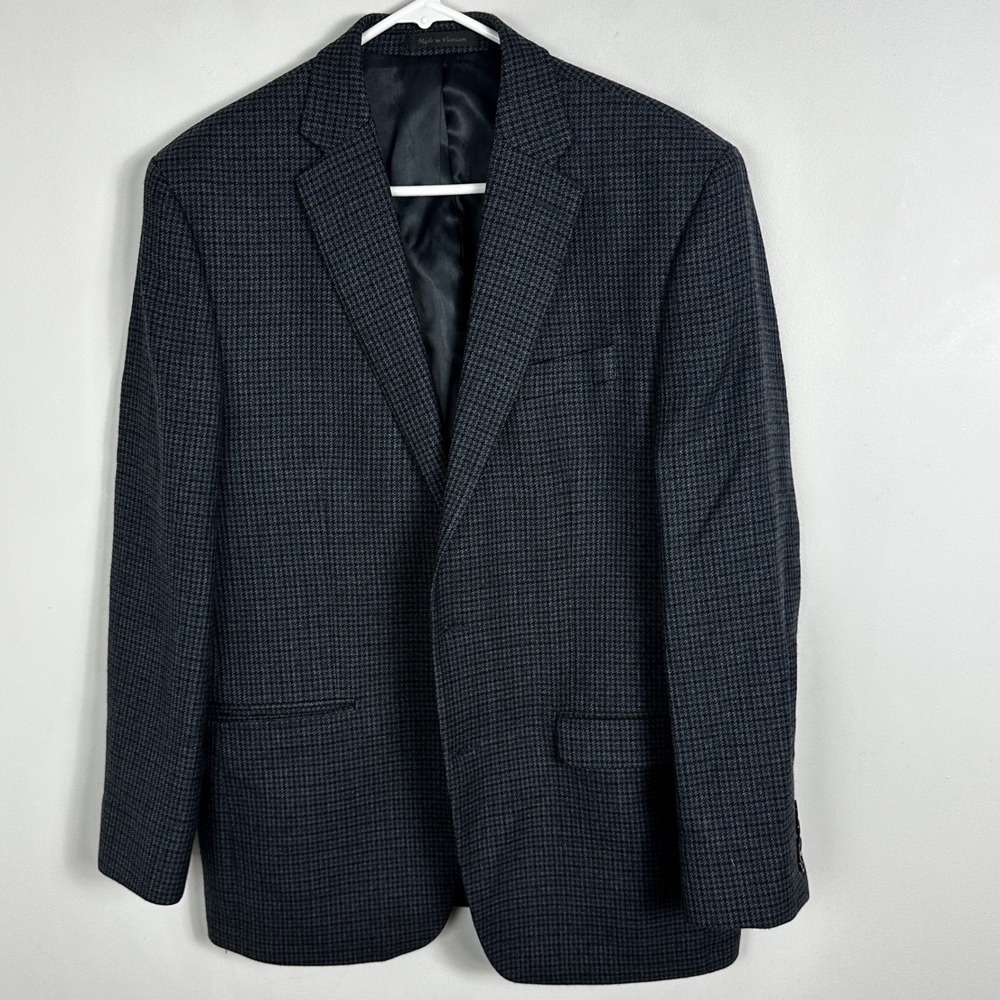Ralph Lauren 100% Wool Blazer Sports Jacket Mens Size 40 Regular Navy Blue Coat